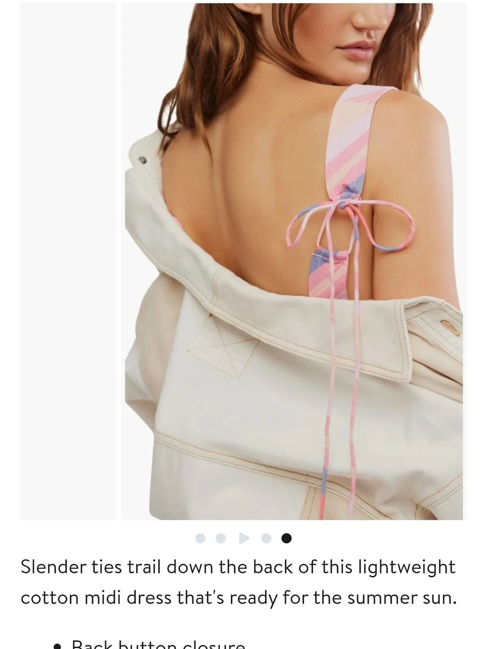 Free People Pink Multi-Stripe Midi Dress